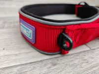 Hemmo & Co Padded Reflective Collar Red 1.25" x 24-30"