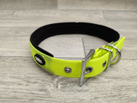 Nobby Durable Neoprene Padded Dog Collar, 50-60 Cm/25 Mm, Neon Yellow