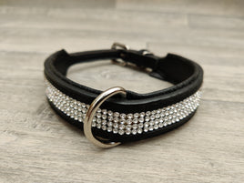 Hem & Boo Diamante Dazzle Collar Medium 3/4" x 14-17"