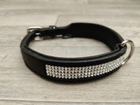 Hem & Boo Diamante Dazzle Collar Medium 3/4" x 14-17"