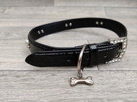 Lazy Bones Black Diamante Collar 45-58cm