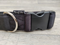 Dog Life Nylon Black Dog Collar X Large 38mm x 50-75cm