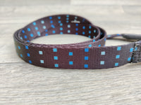 Hem & Boo Padded Dog Lead Skye Black & Blue 1" x 48"