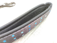 Hem & Boo Padded Dog Lead Skye Black & Blue 1" x 48"