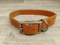 Rosewood Tan Leather Studded Dog Collar Large 2.5cm x 45-55cm