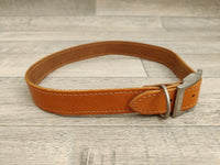 Rosewood Tan Leather Dog Collar Large 3cm x 50-60cm