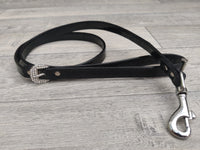 Ancol Dog Lead Designer Diamante Shiny Black 15mm X 1m