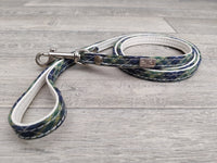 Hi Craft Leather Westie Blue Tartan Lead 13mm x 120cm