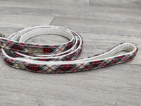 Hi Craft Leather Westie Red Tartan Lead 13mm X 120cm
