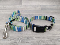 Hem & Boo Stripes Lead Blue & Green 40-57cm