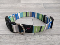 Hem & Boo Stripes Lead Blue & Green 40-57cm