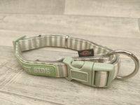 Trixie Green Cream Nylon Stripe Collar XS–S: 22–35cm/10mm Terrier Jack Russell