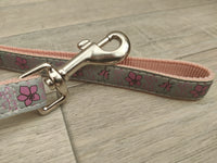Trixie Liene Flower & Butterfly Pink Reflective Lead 100cm X 20mm Silver & Pink