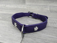 Trixie Active Soft Leather Collar With Rhinestones S: 31-37 Cm/16 Mm, Purple