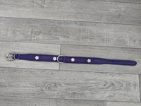 Trixie Active Soft Leather Collar With Rhinestones S: 31-37 Cm/16 Mm, Purple