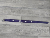 Trixie Active Soft Leather Collar With Rhinestones S: 31-37 Cm/16 Mm, Purple