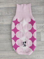 Yap Alpine Pink Check Dog Jumper Sweater 16" 41-49cm Cockerpoo