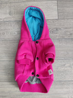 Mikki Touchdog Hoodie Jumper Pink 10" 26cm Yorkie Chihuahua
