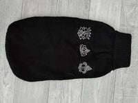Trixie Kingston Black Wool Dog Jumper Pullover XS: 30cm, Jack Russell