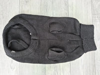 Trixie Kingston Black Wool Dog Jumper Pullover XS: 30cm, Jack Russell
