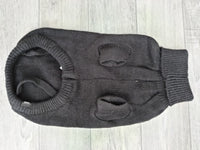 Trixie Kingston Black Wool Dog Jumper Pullover XS: 30cm, Jack Russell
