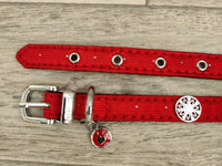 Rosewood Red Deluxe Snowflake Dog Collar 2.0cm X 18-30cm