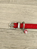 Rosewood Red Deluxe Snowflake Dog Collar 2.0cm X 18-30cm