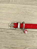 Rosewood Red Deluxe Snowflake Dog Collar 2.0cm X 18-30cm