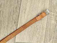 Ancol Heritage Diamond Leather Collar Light Brown Small 26-32cm