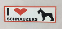 "I Love" Dog Car Bumper Sticker - Breed Specific