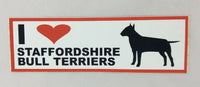 "I Love" Dog Car Bumper Sticker - Breed Specific