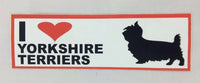 "I Love" Dog Car Bumper Sticker - Breed Specific