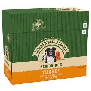 James Wellbeloved Senior Turkey & Rice In Gravy 10x150g