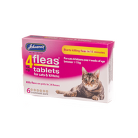 Johnsons 4Fleas Kitten Cat Tablets 6 Pack