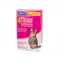 Johnsons 4Fleas Kitten Cat Tablets 3 Pack