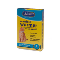 Johnson's One Dose Wormer For Cats & Kittens - 2 Tablets