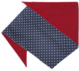 Sotnos Urban Reversable Red/Navy Polka Dot Scarf 20-30cm