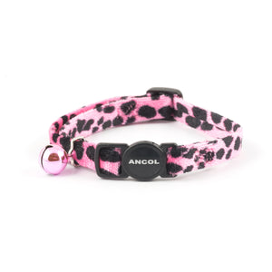 Ancol Cat Collar Pink Velvet Leopard