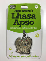 Wags & Whiskers Dog ID Tag Bag Charm Key Ring All Breeds