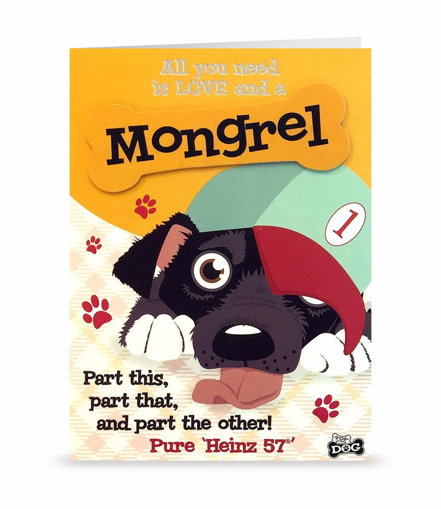 Dog Greeting Birthday Card Mongrel