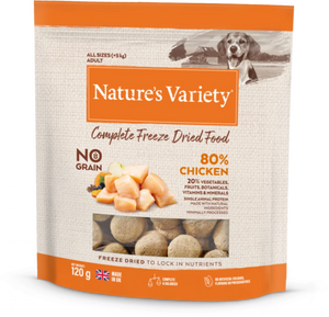 Natures Variety Complete Freeze Dried Dog Food Chicken Chunks 120g
