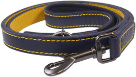 Joules Navy Leather Dog Lead
