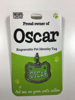 Wags & Whiskers Engravable Cat ID Tag Bag Charm Key Rings Lots Of Variations