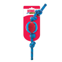Kong Jaxx Brights Ball W/rope Assorted Med
