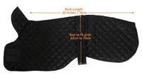 Greyhound Quilted Nylon Waterproof Dog Coat Navy 76cm (30")