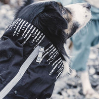 Hurtta Rain Blocker Suit, Weatherproof Dog Rain/Snow Coat, Raven,