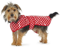 Ancol Red Polka Dog Raincoat 12" / 28-35cm Small Terriers Jack Russell Toy Breeds