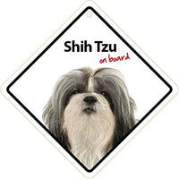 Shih Tzu Dog On Board Car Window Sign