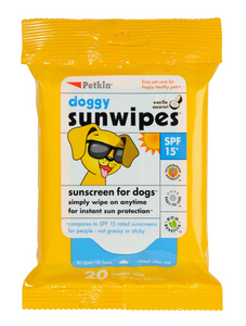 Petkin Dog Sunscreen Wipes SPF 15 20Pcs
