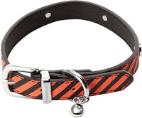 Rosewood Wag N Walk Designer Collar Tangerine Stripe 16-20"